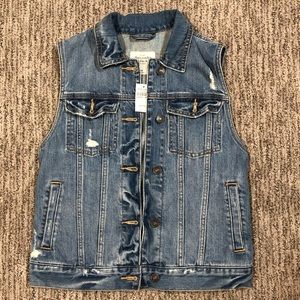 Abercrombie jean vest XS